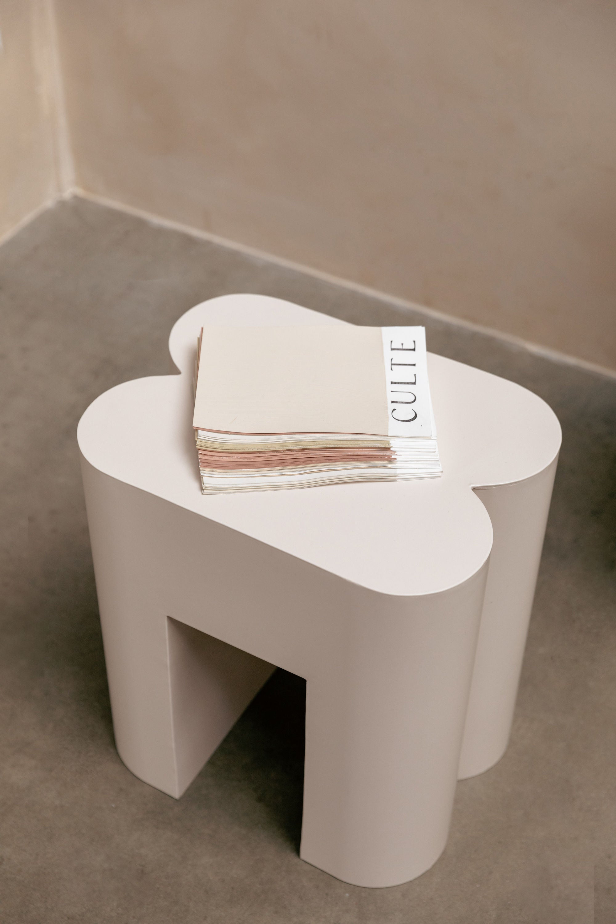 Zuiver Shape Beige Stool Side Table
